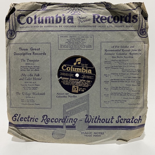 RECORD, Columbia Gramophone Records - Blue